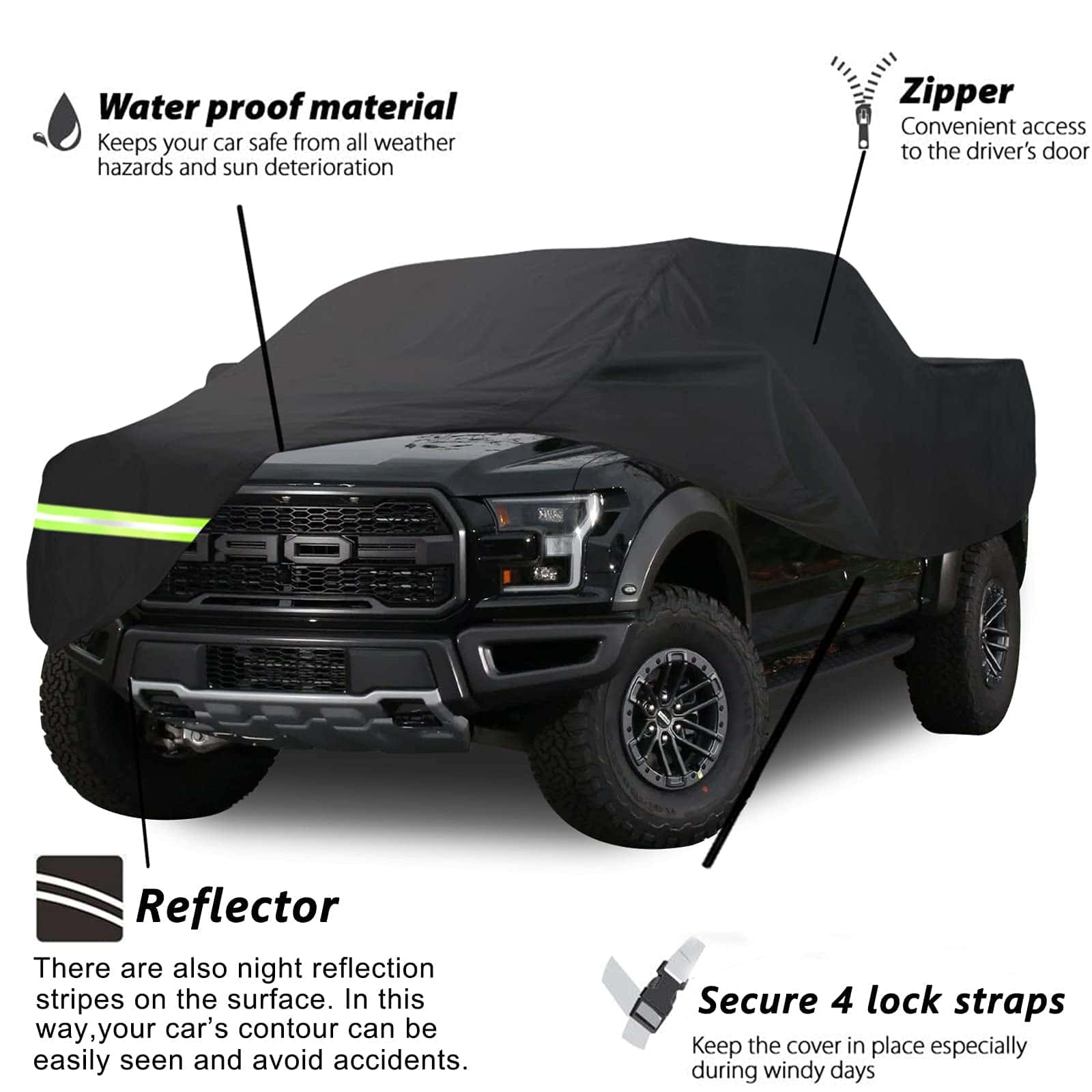 Fundas para autos impermeables Yixin para Ford F150 F250 - Imagen 3