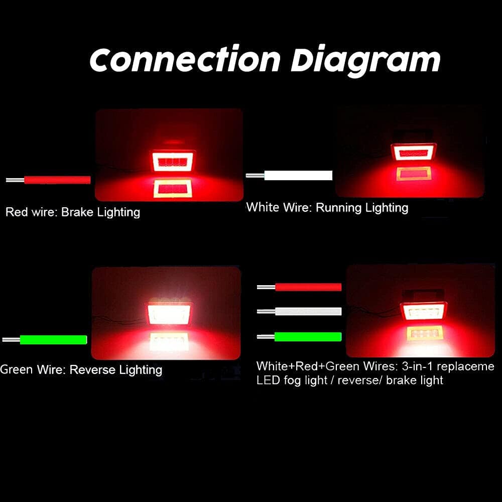 Kit de luz trasera 3 en 1 con lente roja LED para - Imagen 6