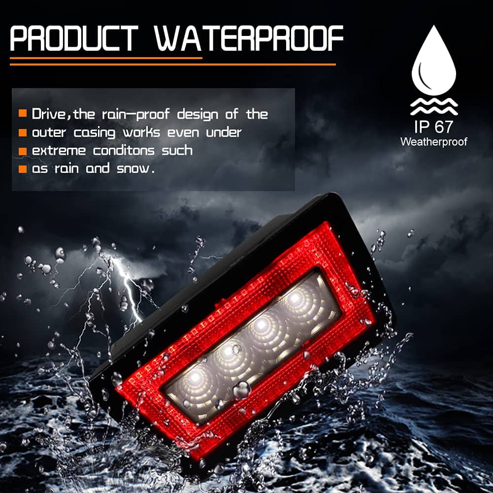 Kit de luz trasera 3 en 1 con lente roja LED para - Imagen 5