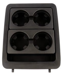 Bandeja de consola central con embellecedor de portavasos