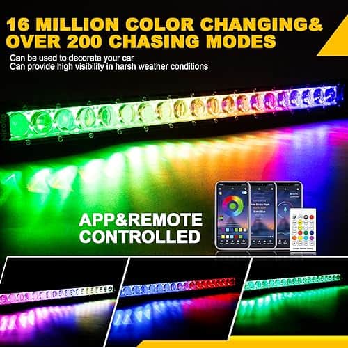 Barra de luces LED ultra delgada de 100w 20 pulgadas, luces - Imagen 8