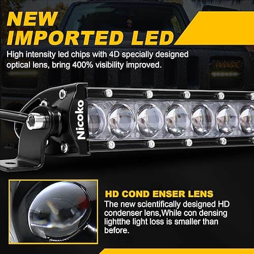 Barra de luces LED ultra delgada de 100w 20 pulgadas, luces - Imagen 6