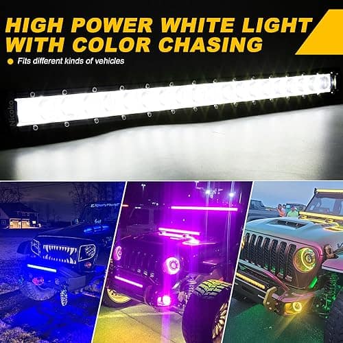 Barra de luces LED ultra delgada de 100w 20 pulgadas, luces - Imagen 4