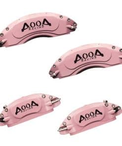 Fundas de pinza de freno de aluminio rosa con logotipo