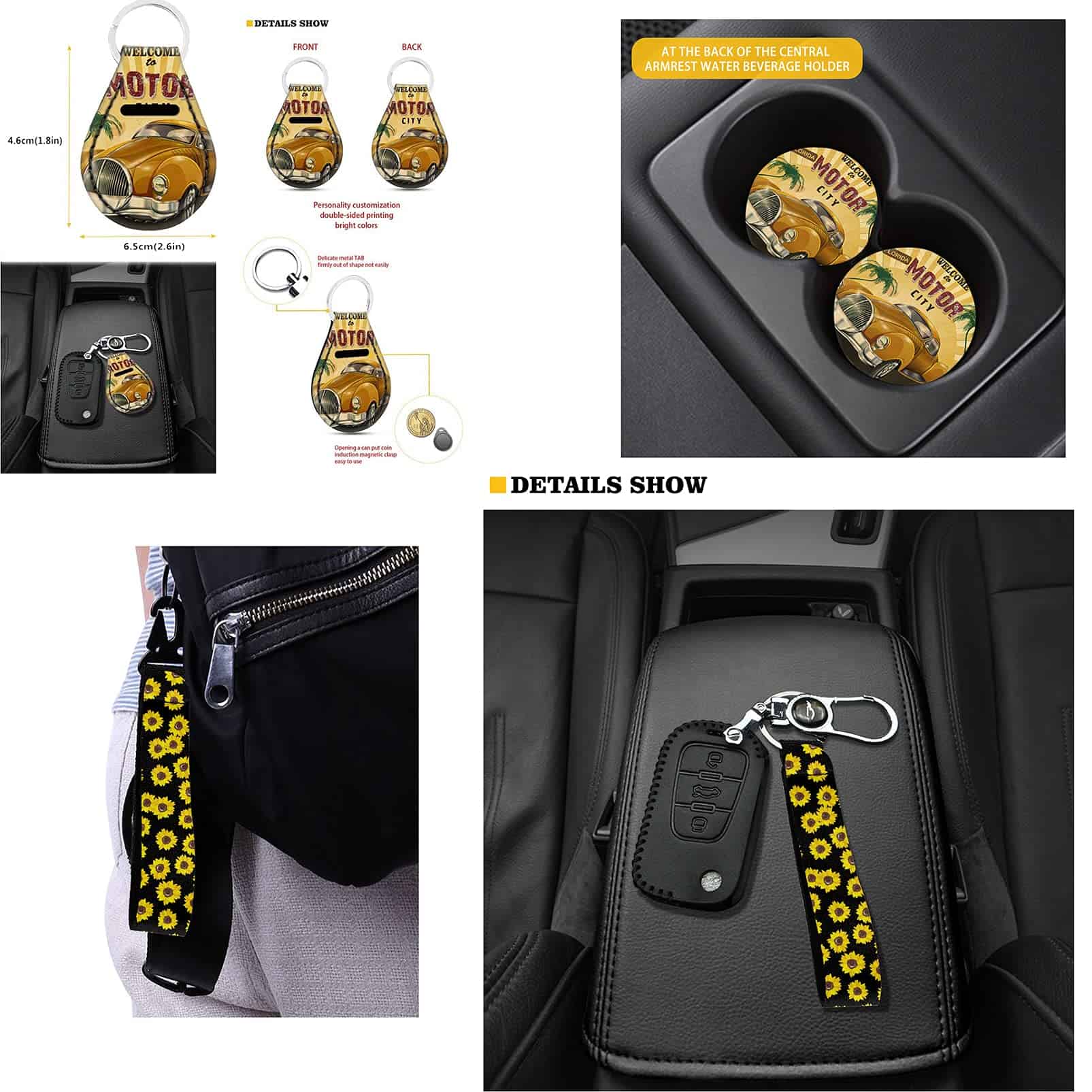 Juego de Fundas de Asientos de Coche con Estampado de - Imagen 4