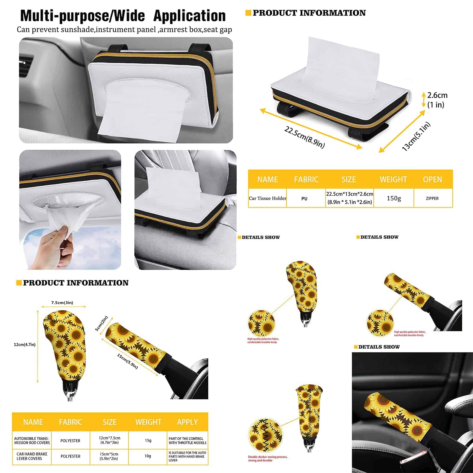 Juego de Fundas de Asientos de Coche con Estampado de - Imagen 6