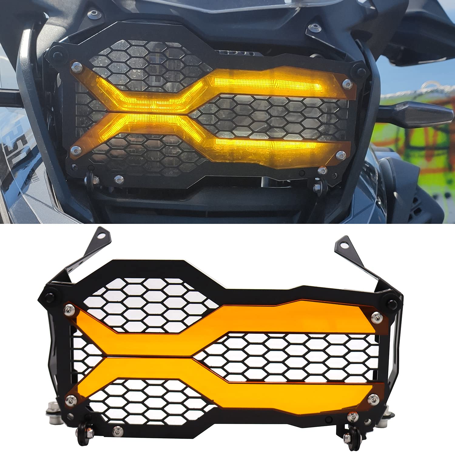 Protector de Faro para Motocicleta Rejilla de Protección - Imagen 3