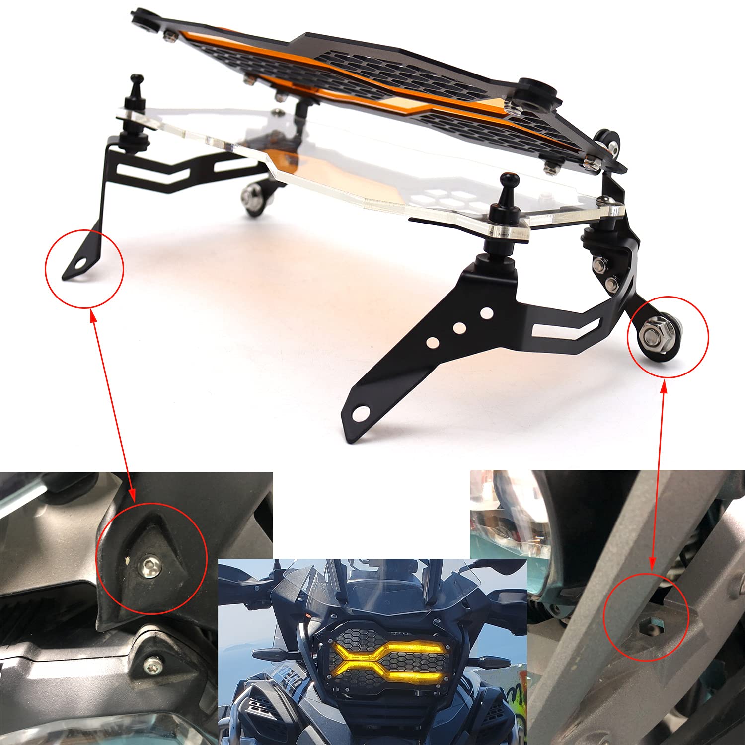 Protector de Faro para Motocicleta Rejilla de Protección - Imagen 6