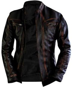 Chaqueta de Moto Café Racer para Hombre con Armadura