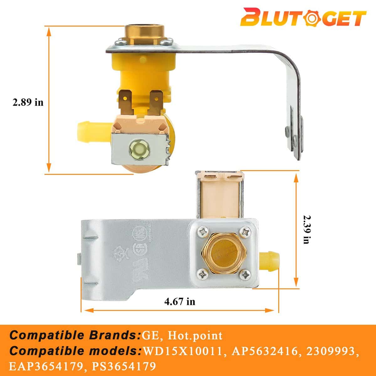 Válvula de entrada de agua para lavavajillas WD15X10014 - Imagen 6