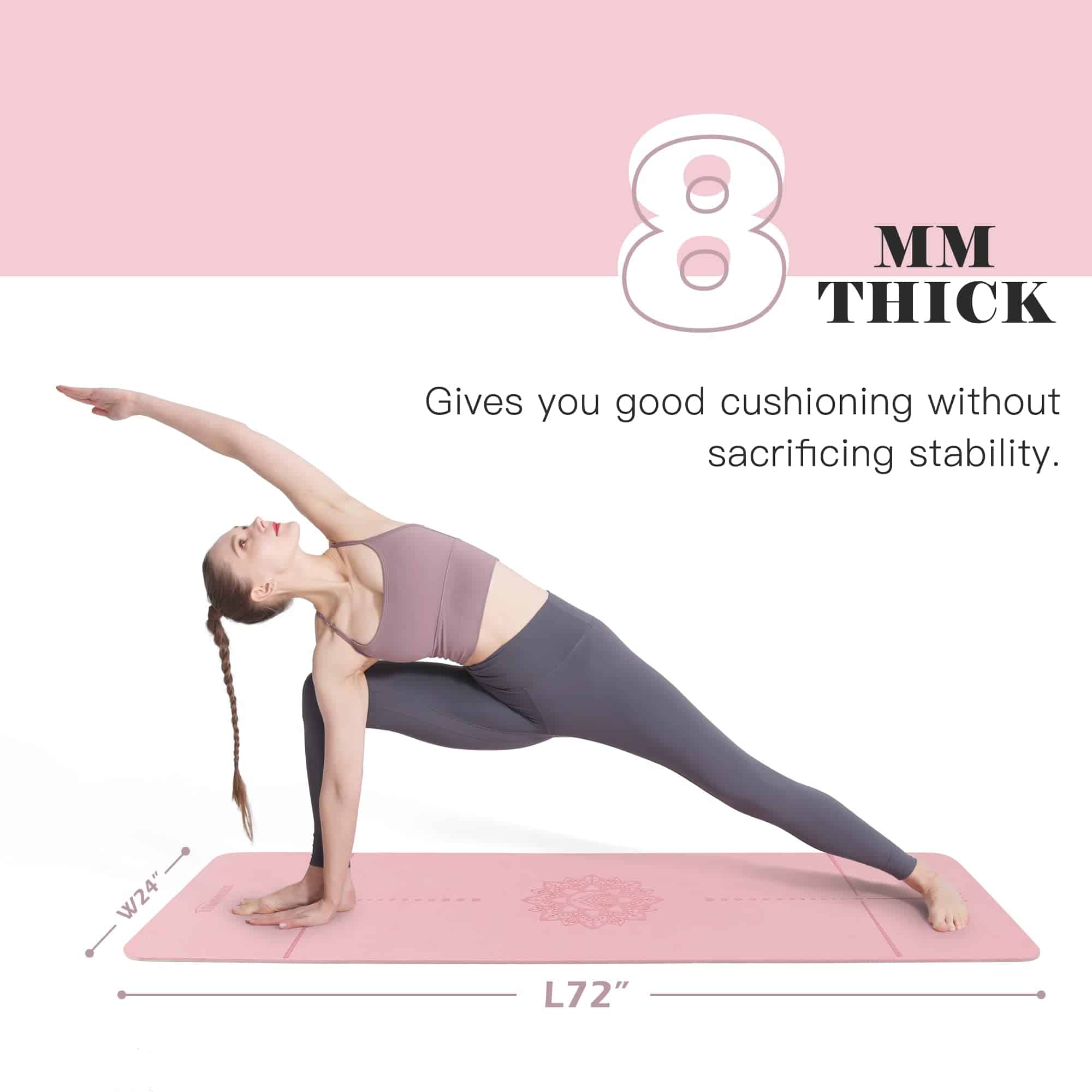 Tapete de Yoga Extra Grueso 1/3'' Antideslizante para - Imagen 6