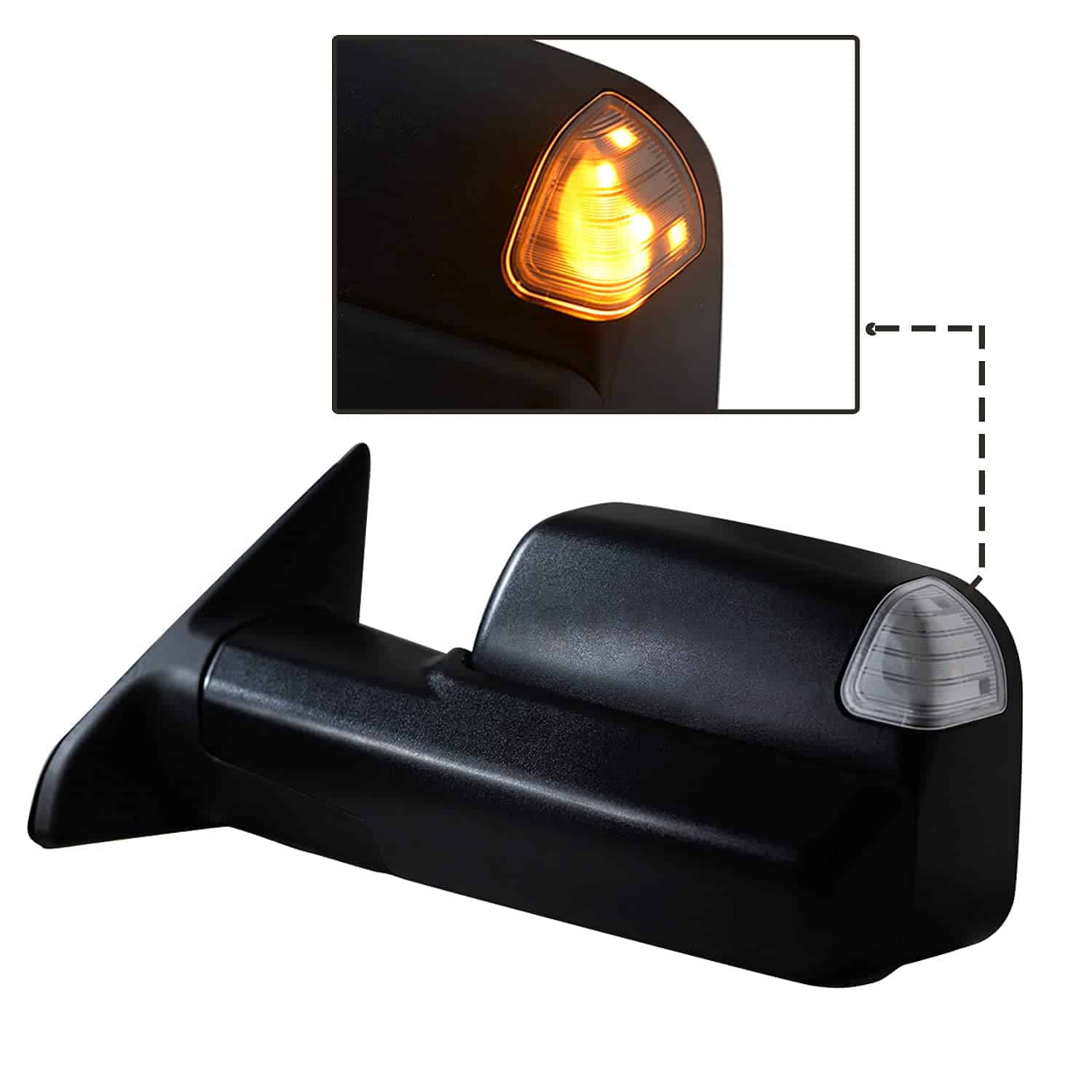 Espejo de remolque AERDM nuevo con carcasa negra con sensor - Imagen 5