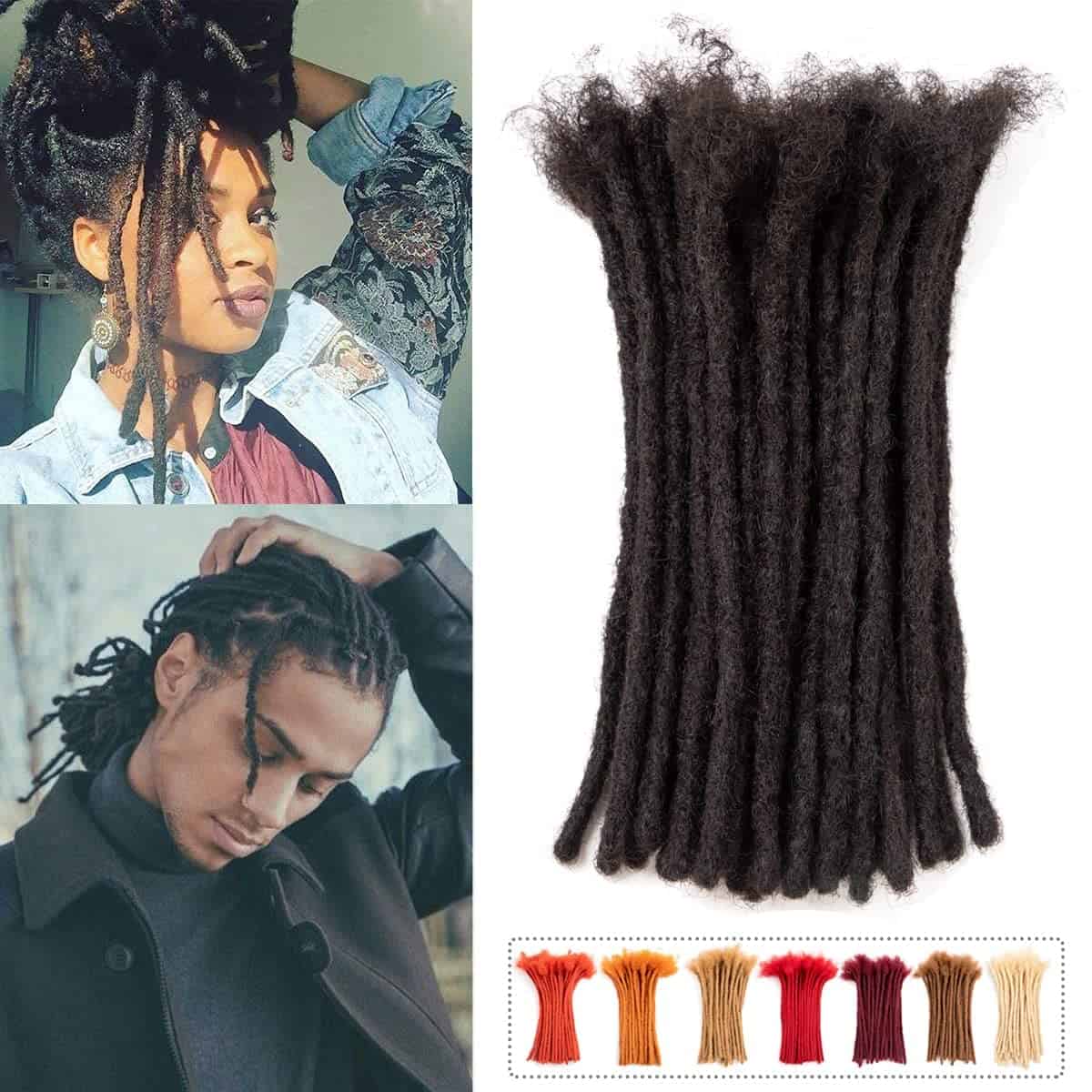 Extensiones de Dreadlocks de Cabello Humano 100% de Teresa