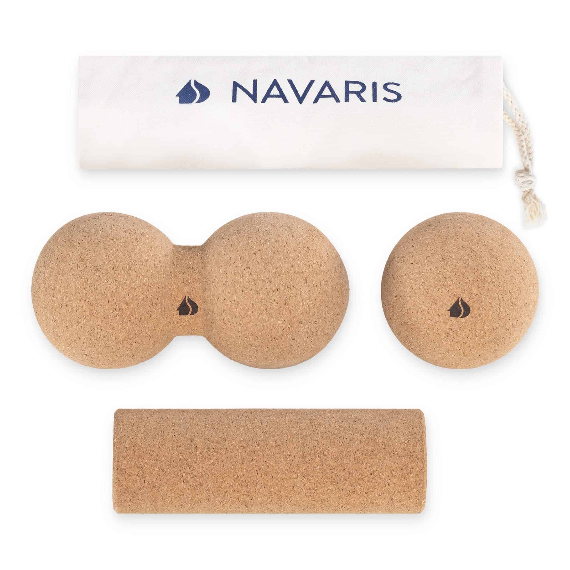 Navaris Juego de Rodillos de Masaje de Corcho (3 Piezas) - - Imagen 6