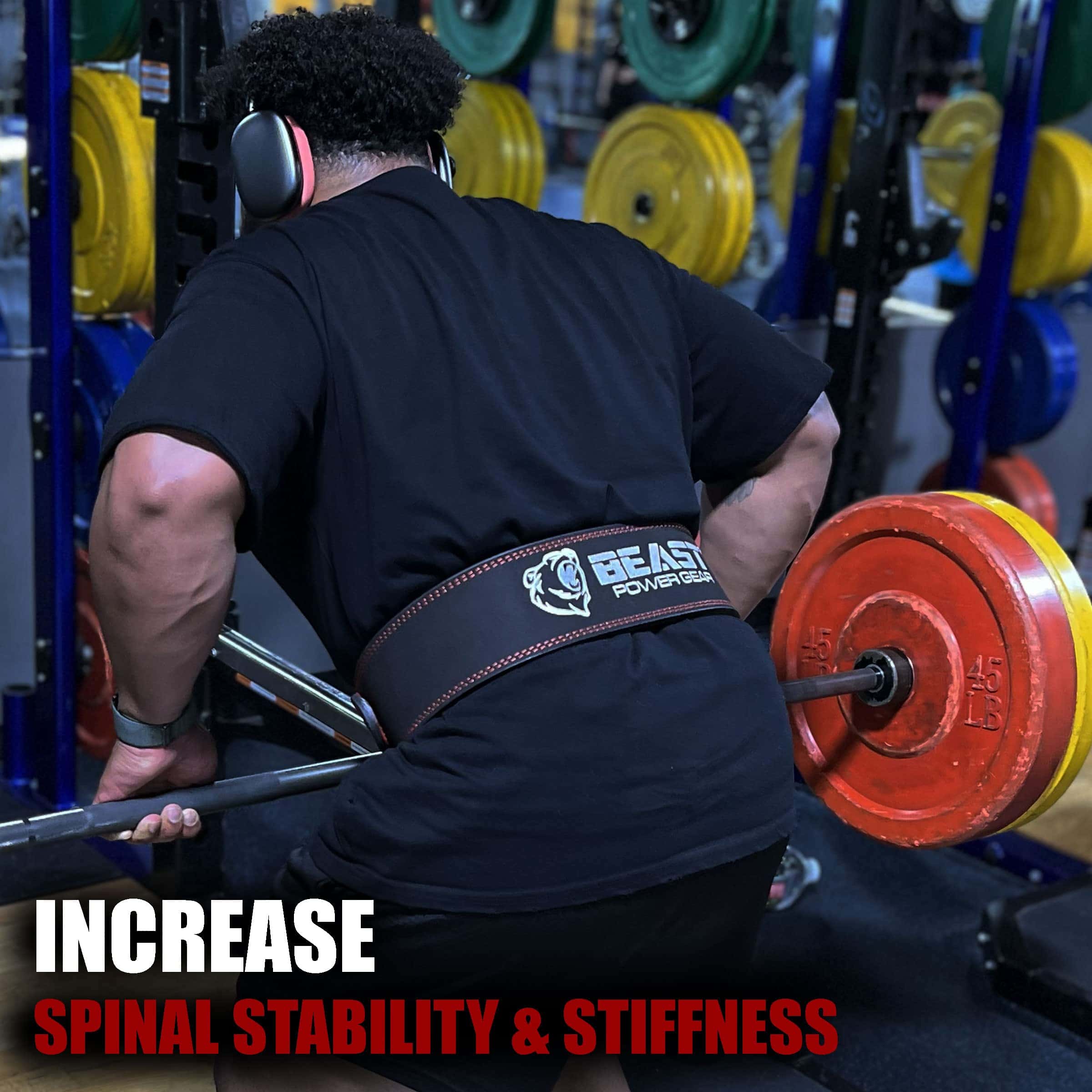 Cinturón de Levantamiento de Pesas -Negro/Rojo - Imagen 7