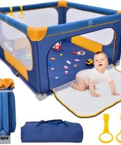 Corralito plegable para bebé, 50"x50" Corrales para bebés y