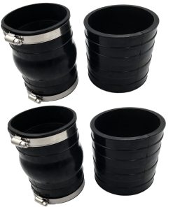 Acoplador de Goma Superior e Inferior de Manguera de Escape