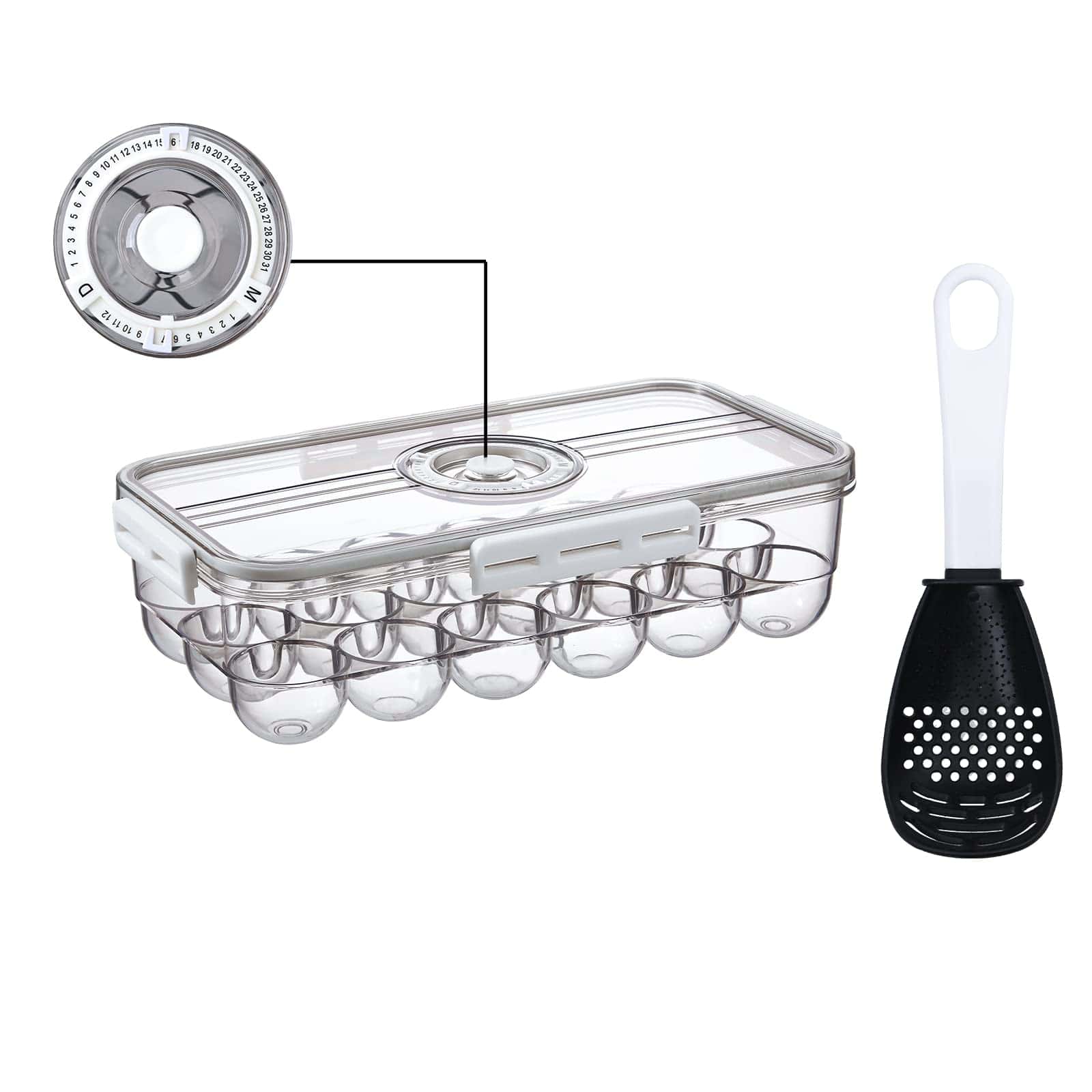 Contenedor de huevos para refrigerador JMSWENJUAN, Cubo de