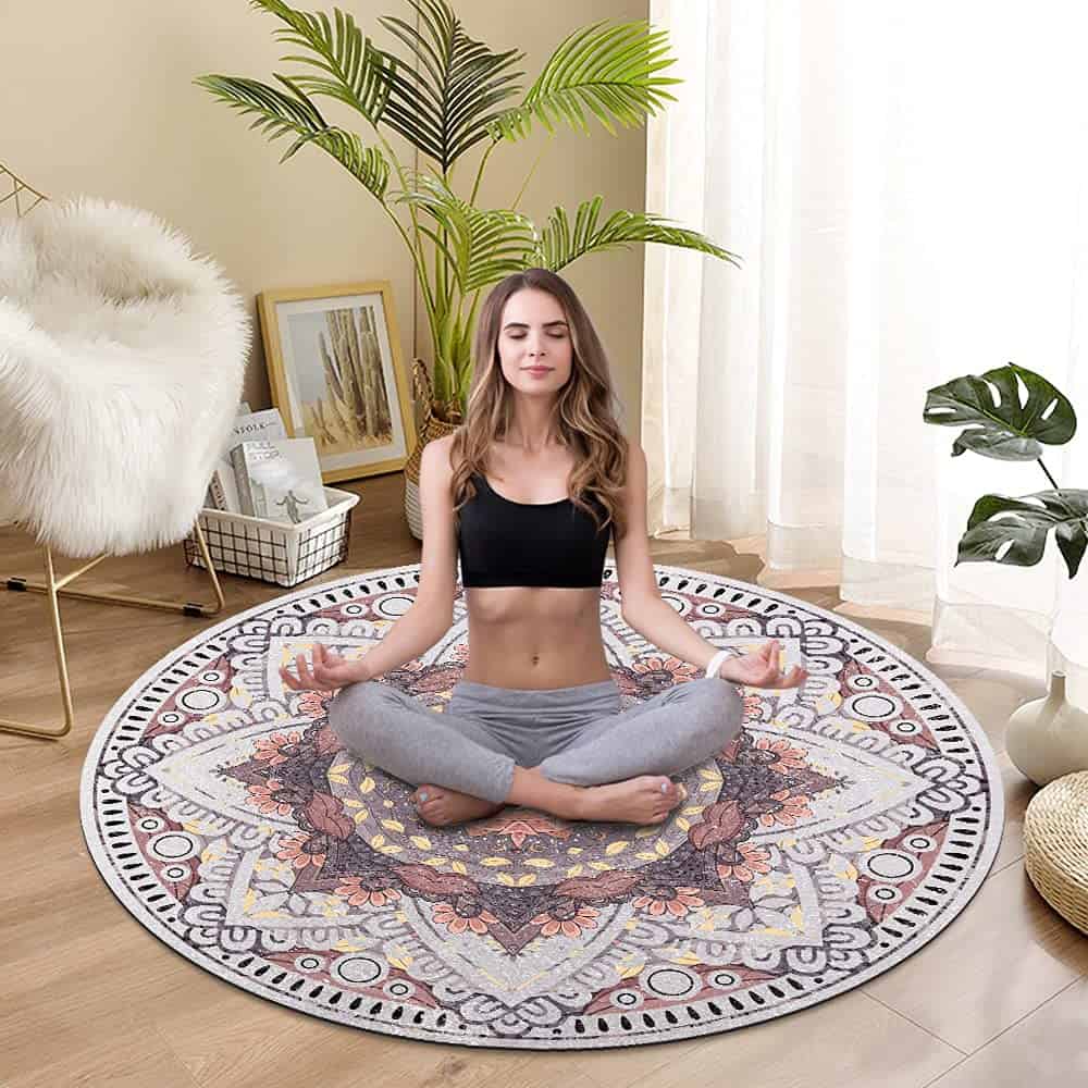 Tapete de Yoga Redondo Grande Knsbk 4.6� x 3.5mm para - Imagen 8