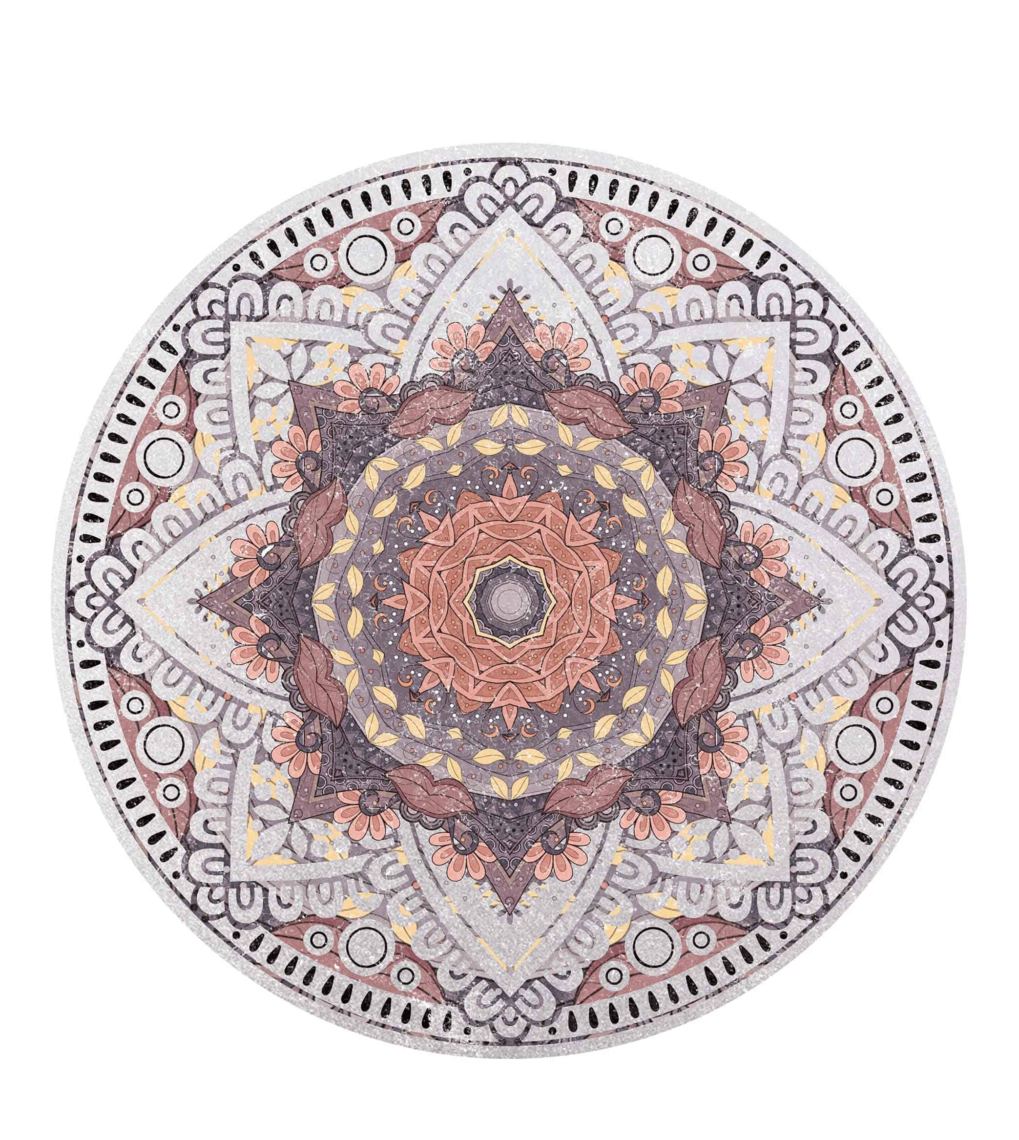 Tapete de Yoga Redondo Grande Knsbk 4.6� x 3.5mm para