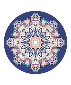 Tapete de Yoga de Meditación Redondo -Morado