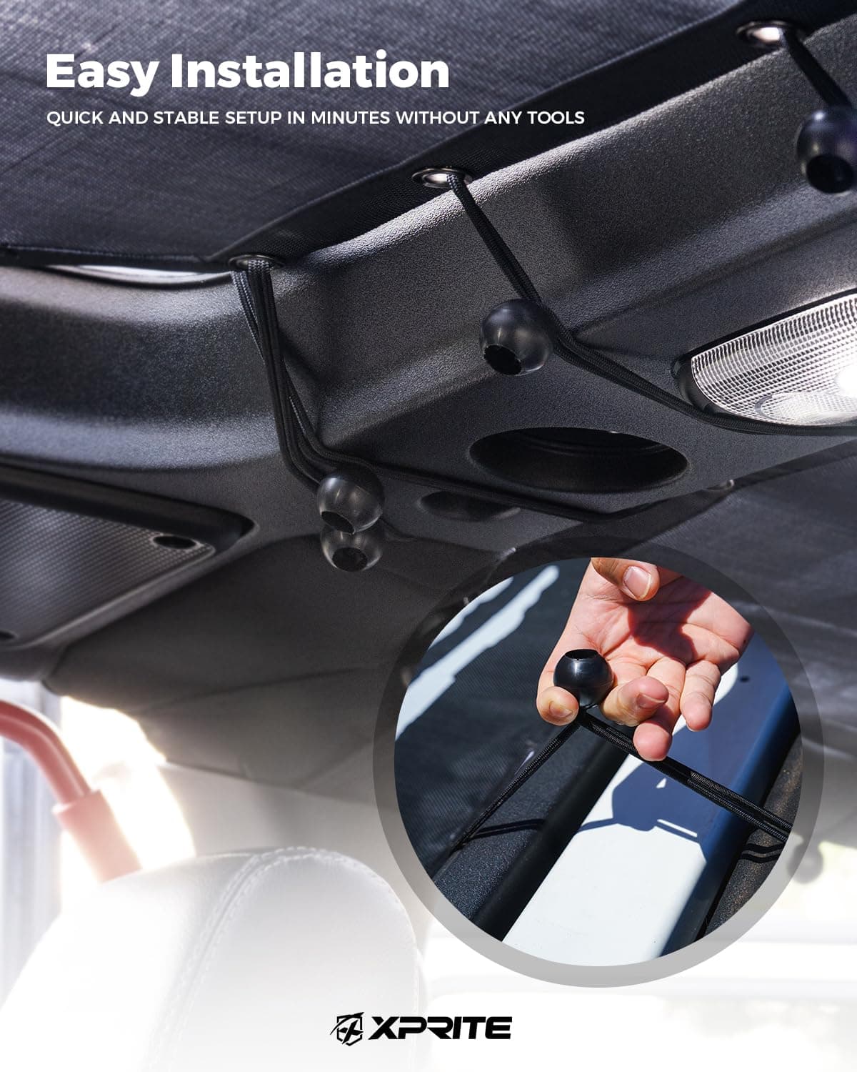 Xprite Sunshade Compatible with Jeep Wrangler JK JKU - Imagen 6