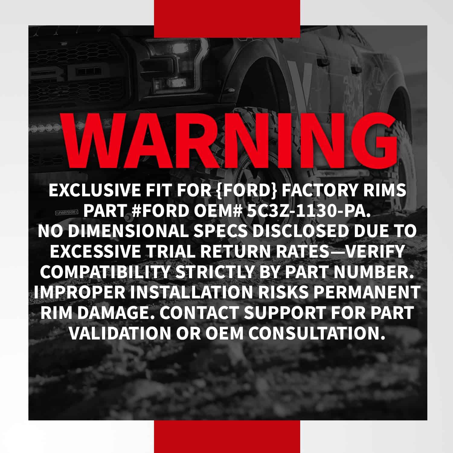 Tapas centrales de rueda KitsPro para Ford F-250 F-350 SRW - Imagen 6