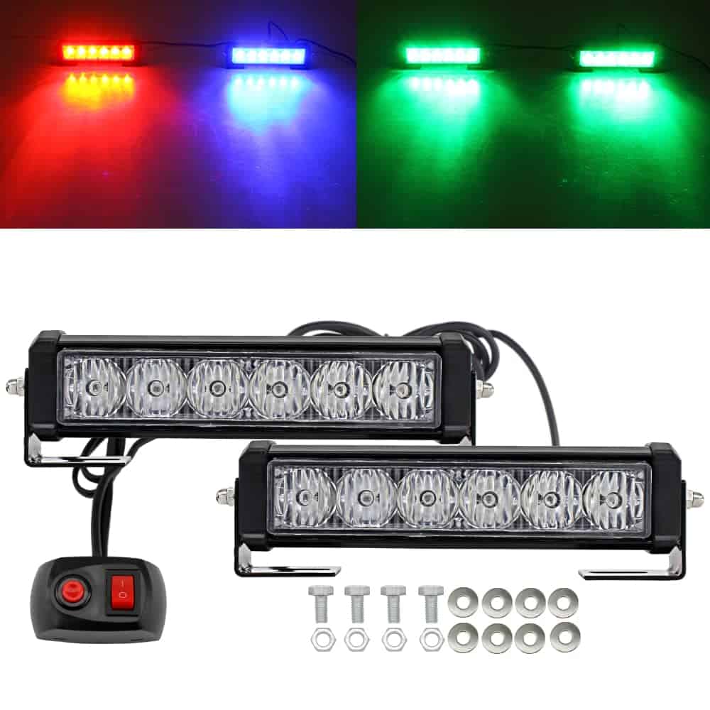 Barra de luces de emergencia intermitentes LED 2 piezas