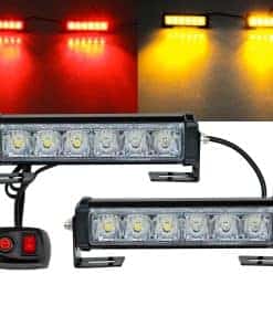 Barra de luces estroboscópicas de emergencia LED 2Pcs Rojo
