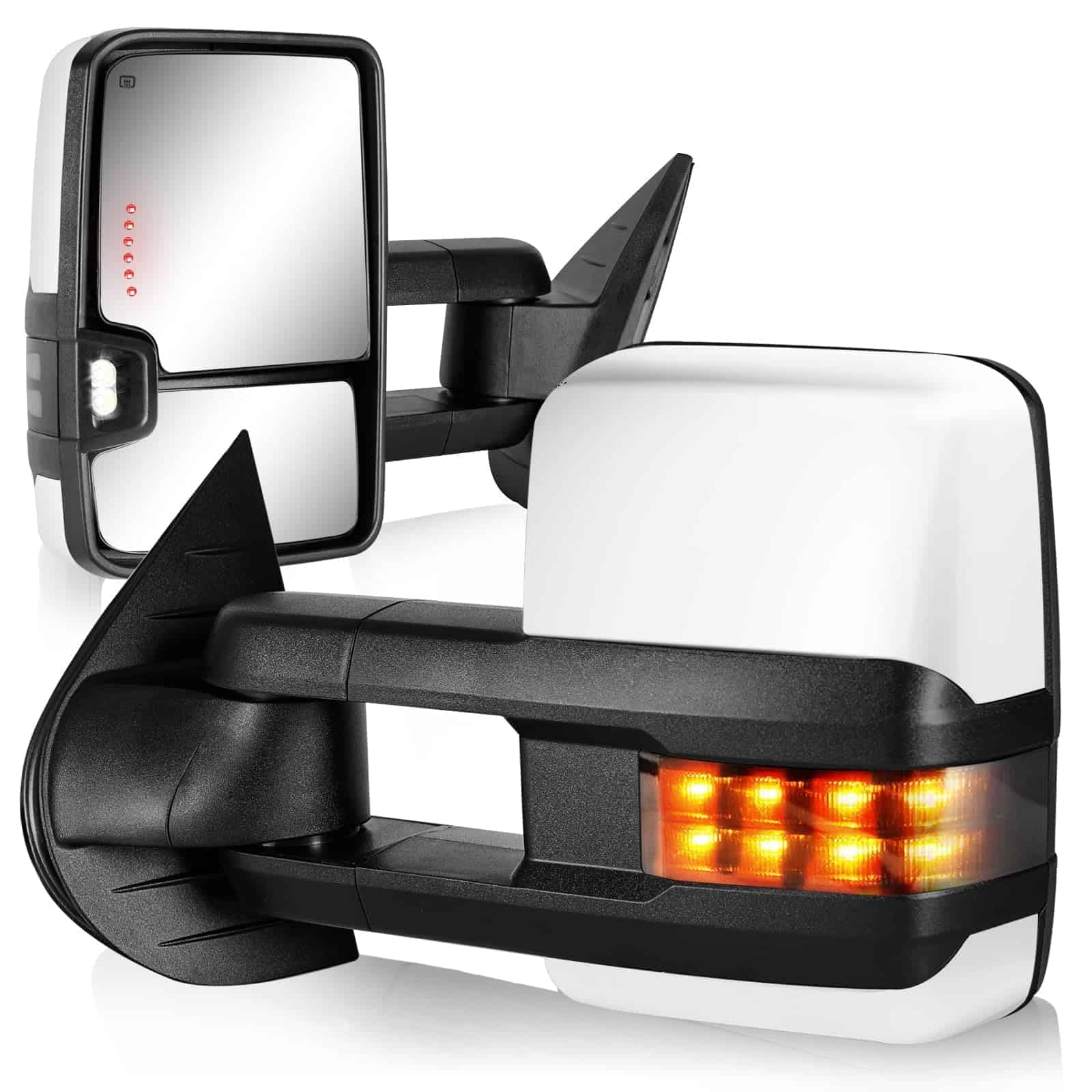 Espejos de Remolque SIZIOM para Chevy -Blanco