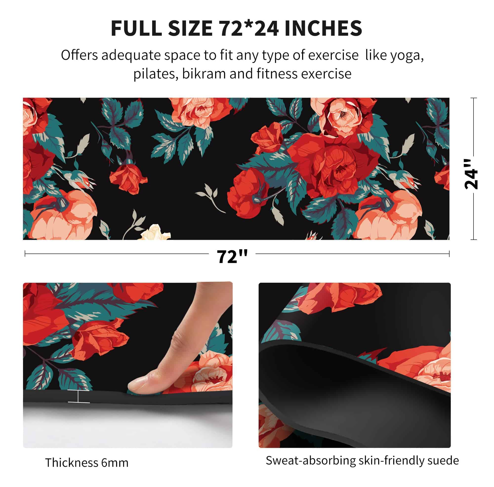 Tapete de Yoga estampado nuveti Extra -Rojo-C - Imagen 4