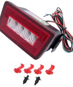 Jinfili 3 en 1 Luz de Niebla LED de Lente Roja Lámpara de