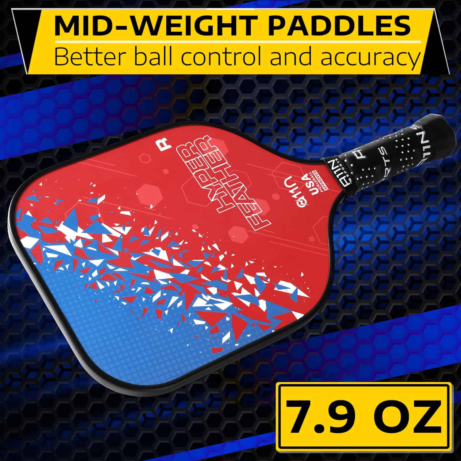 Set de 2 paletas de pickleball A11N -Azul/Rojo - Imagen 6