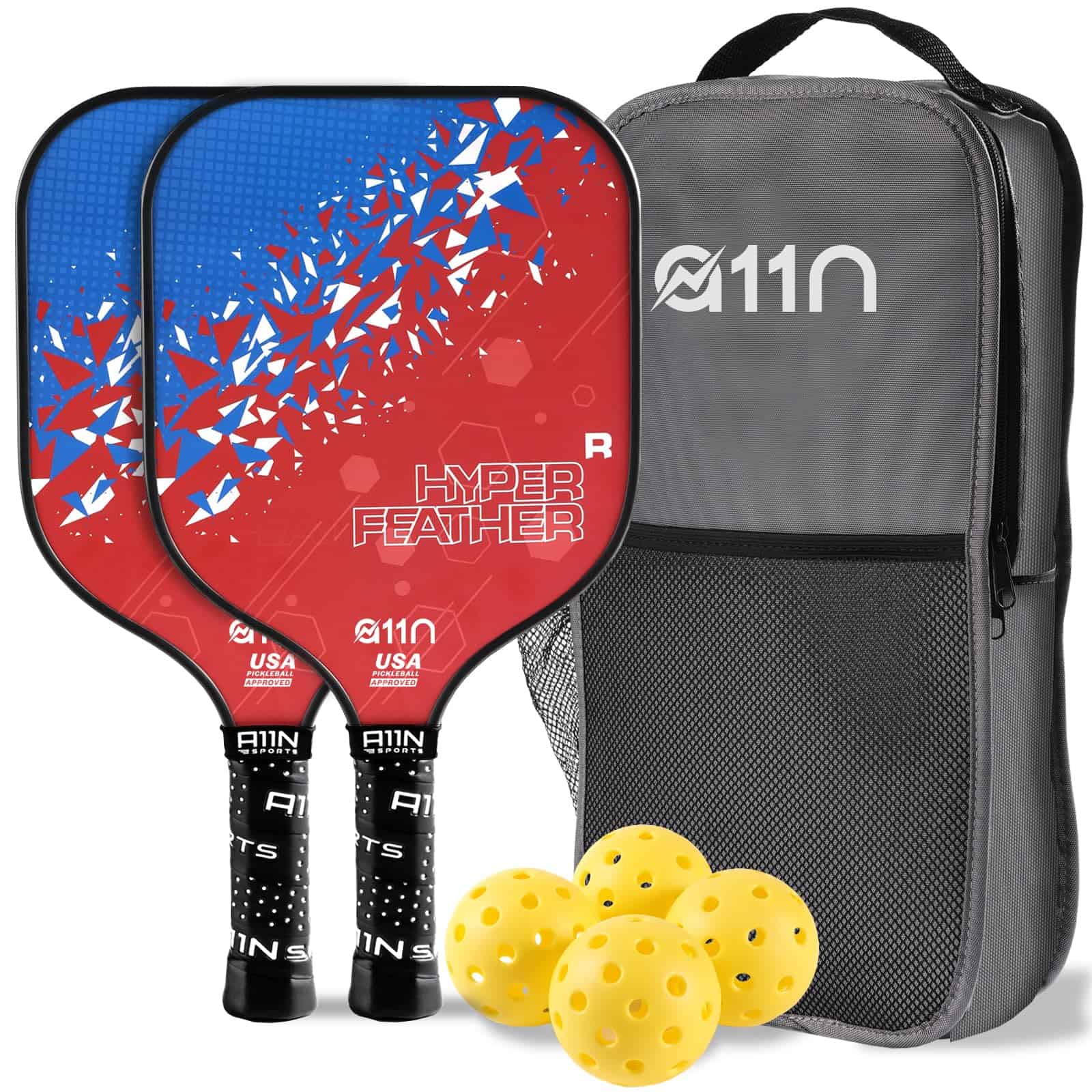 Set de 2 paletas de pickleball A11N -Azul/Rojo