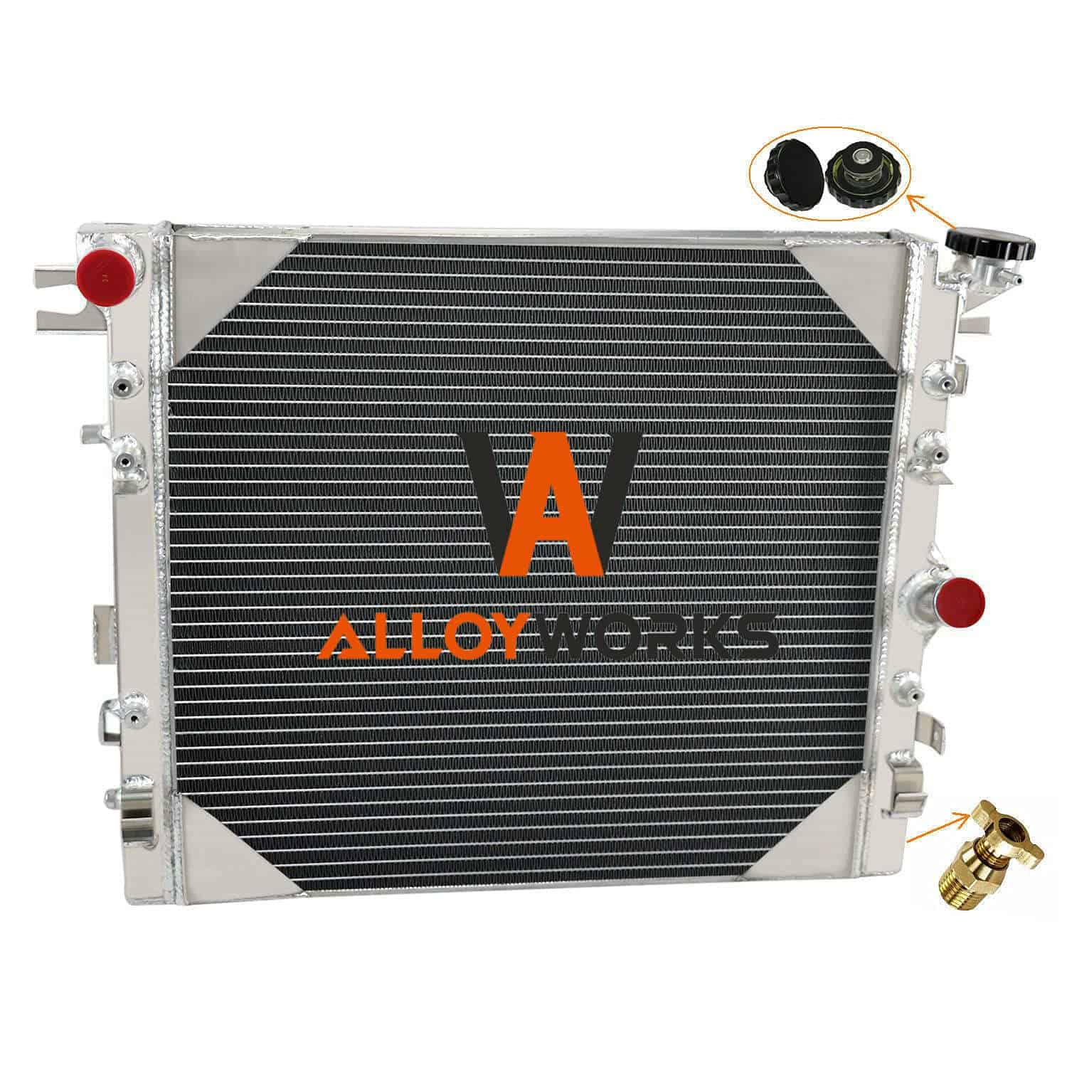 Radiador de aluminio ALLOYWORKS para Jeep Wrangler JK 3.6L