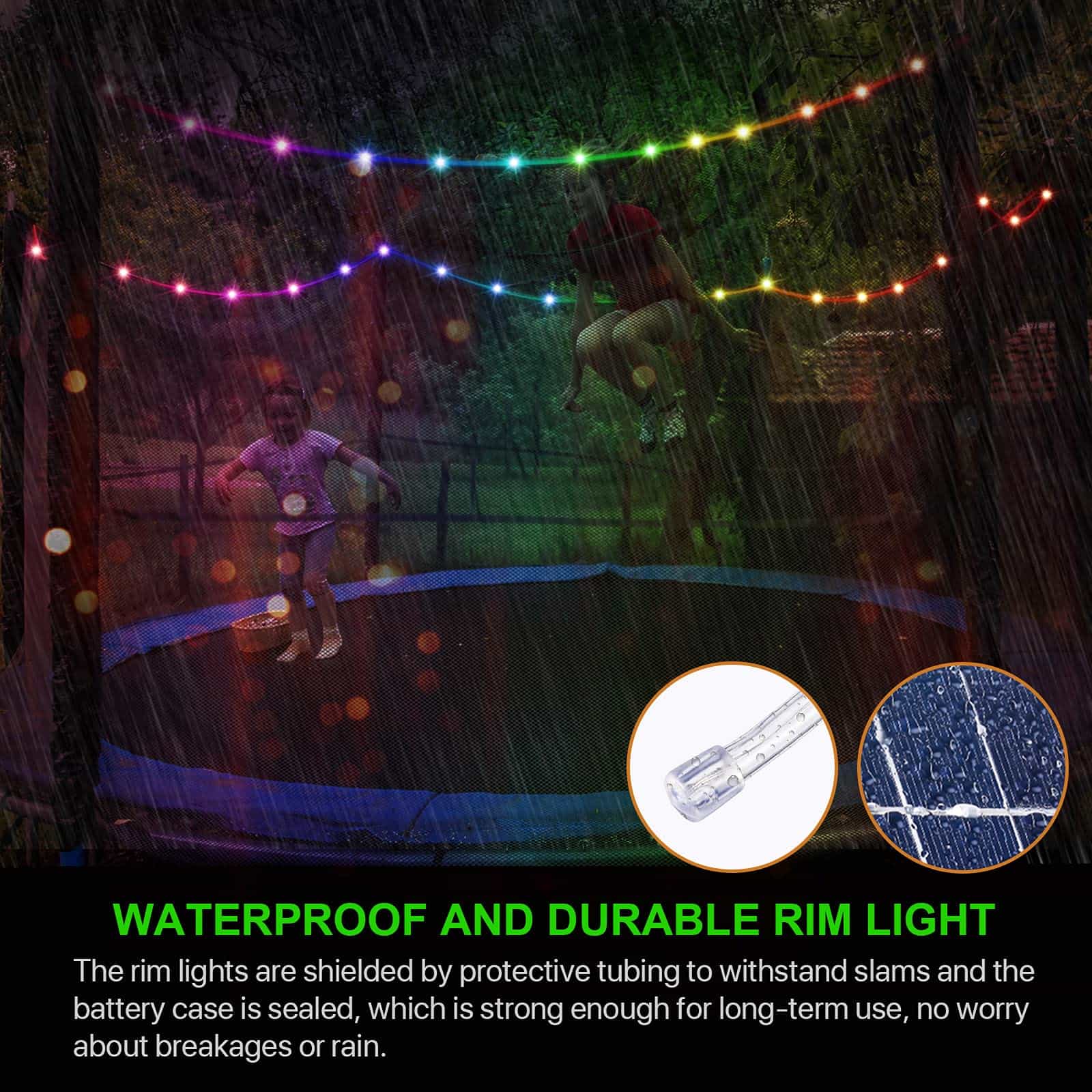 Luces de LED para Cama Elástica con Panel Solar y Control - Imagen 4
