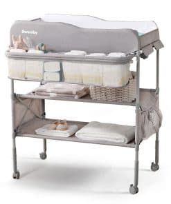 Mesa Cambiadora Portátil para Bebés Sweeby, -Gris