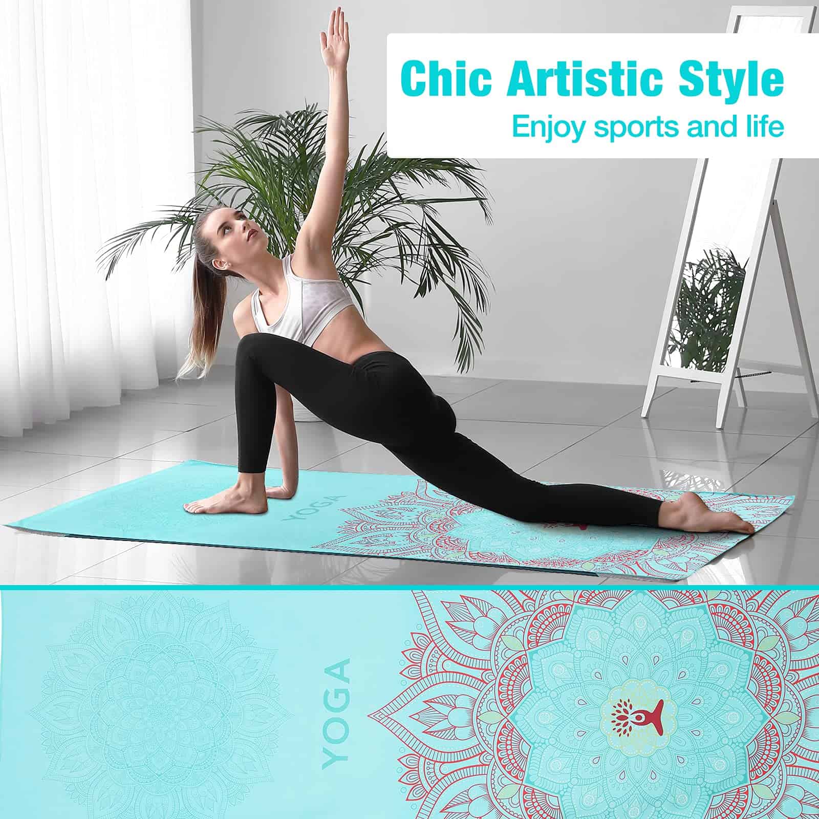 Toalla de Yoga MoKo, Antideslizante para Colchoneta de Yoga - Imagen 8