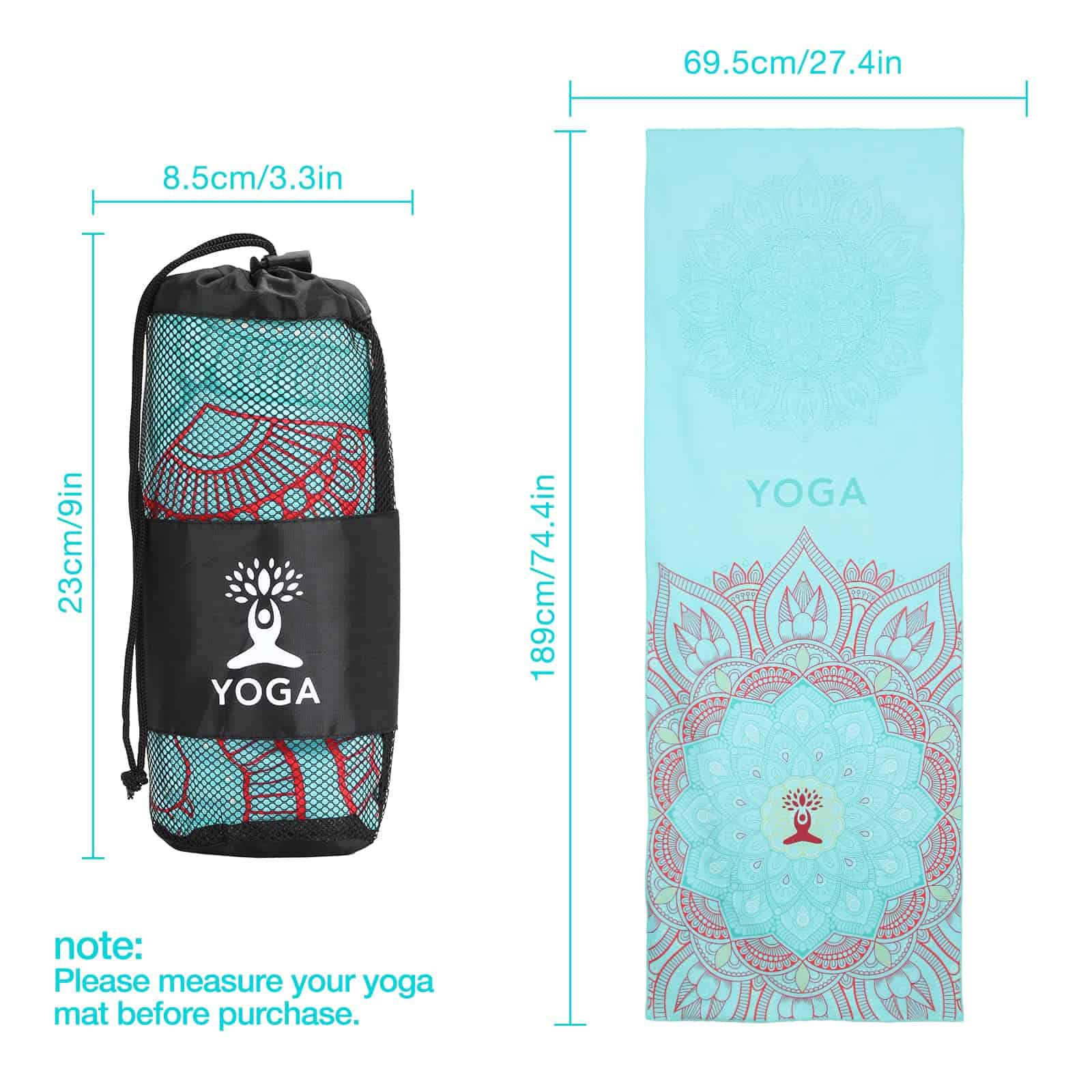 Toalla de Yoga MoKo, Antideslizante para Colchoneta de Yoga - Imagen 6
