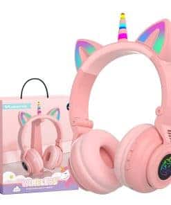 YUSONIC Auriculares de Unicornio para Niñas, Auriculares