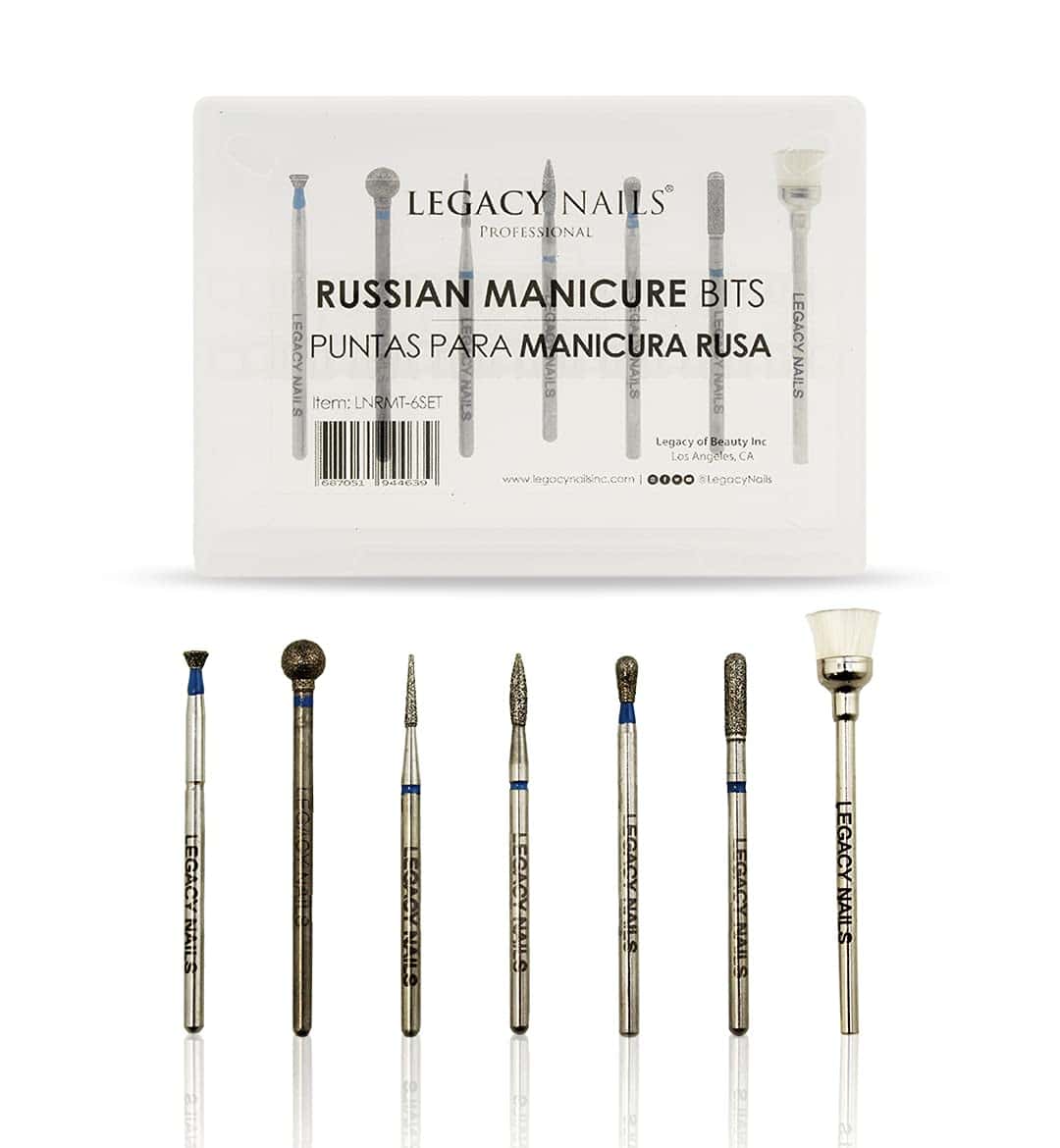 Legacy Nails Professional RUSSIAN MANICURE BITS SET 7