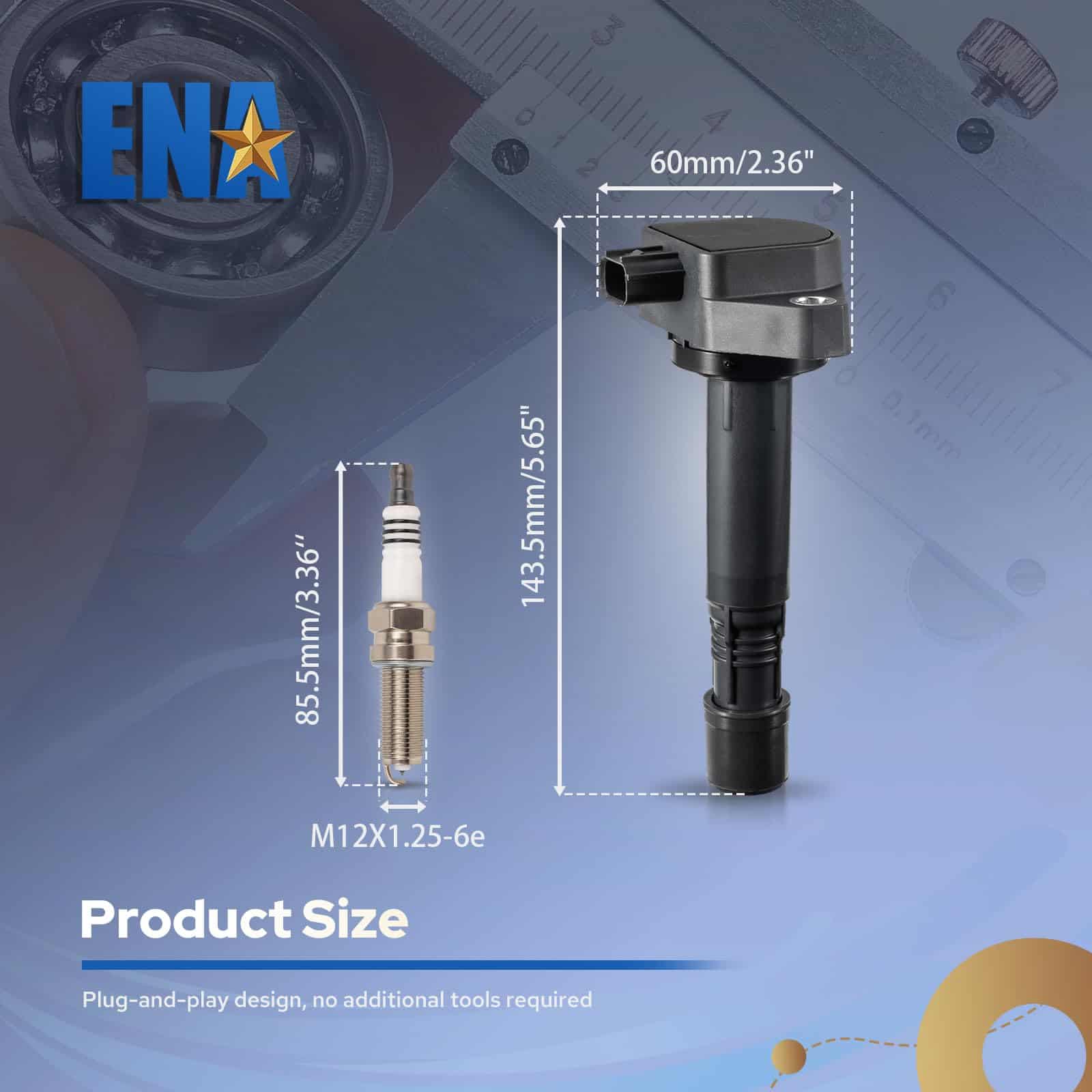 Conjunto de 6 UF624 Bobina de Encendido y 93175 Bujía de - Imagen 7