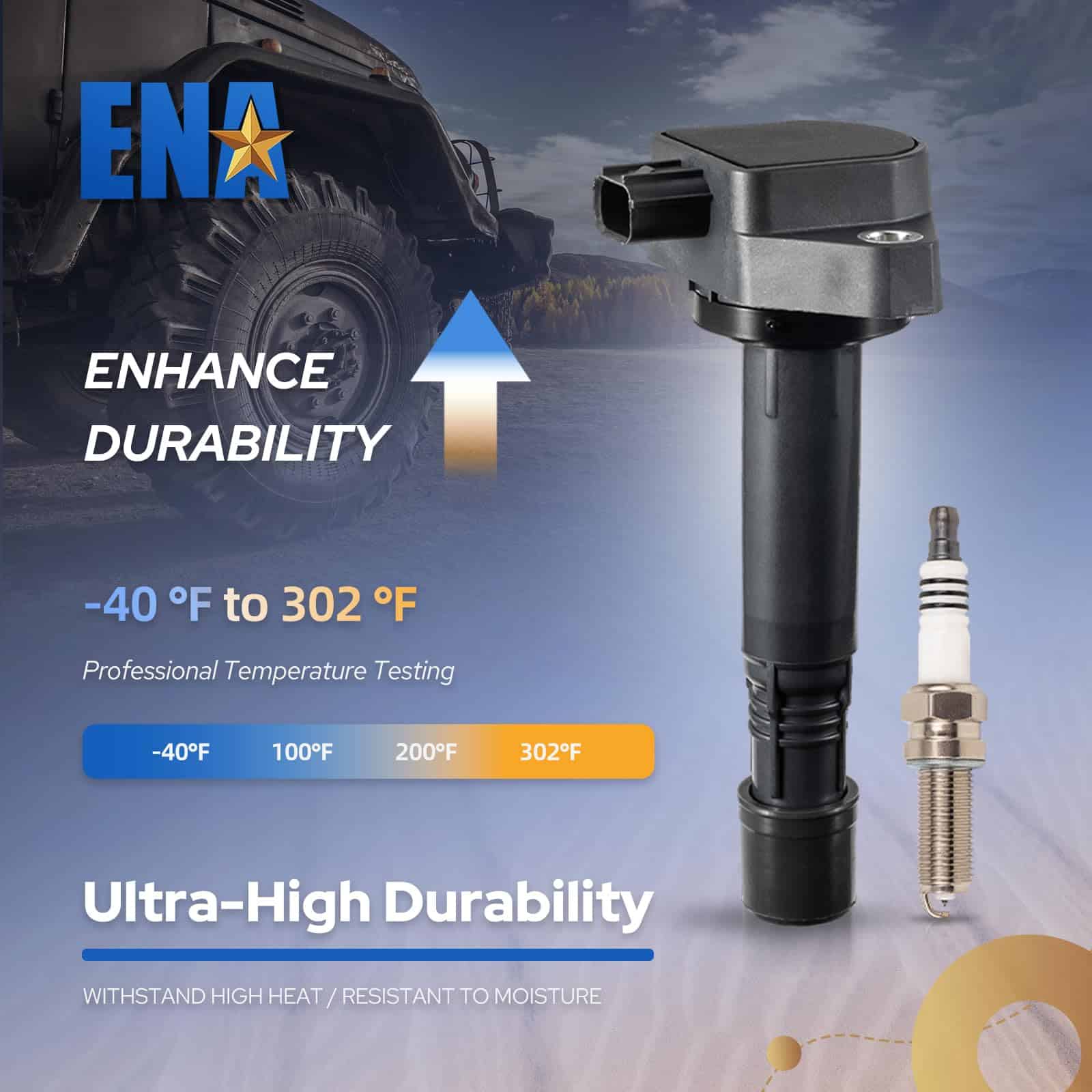 Conjunto de 6 UF624 Bobina de Encendido y 93175 Bujía de - Imagen 4