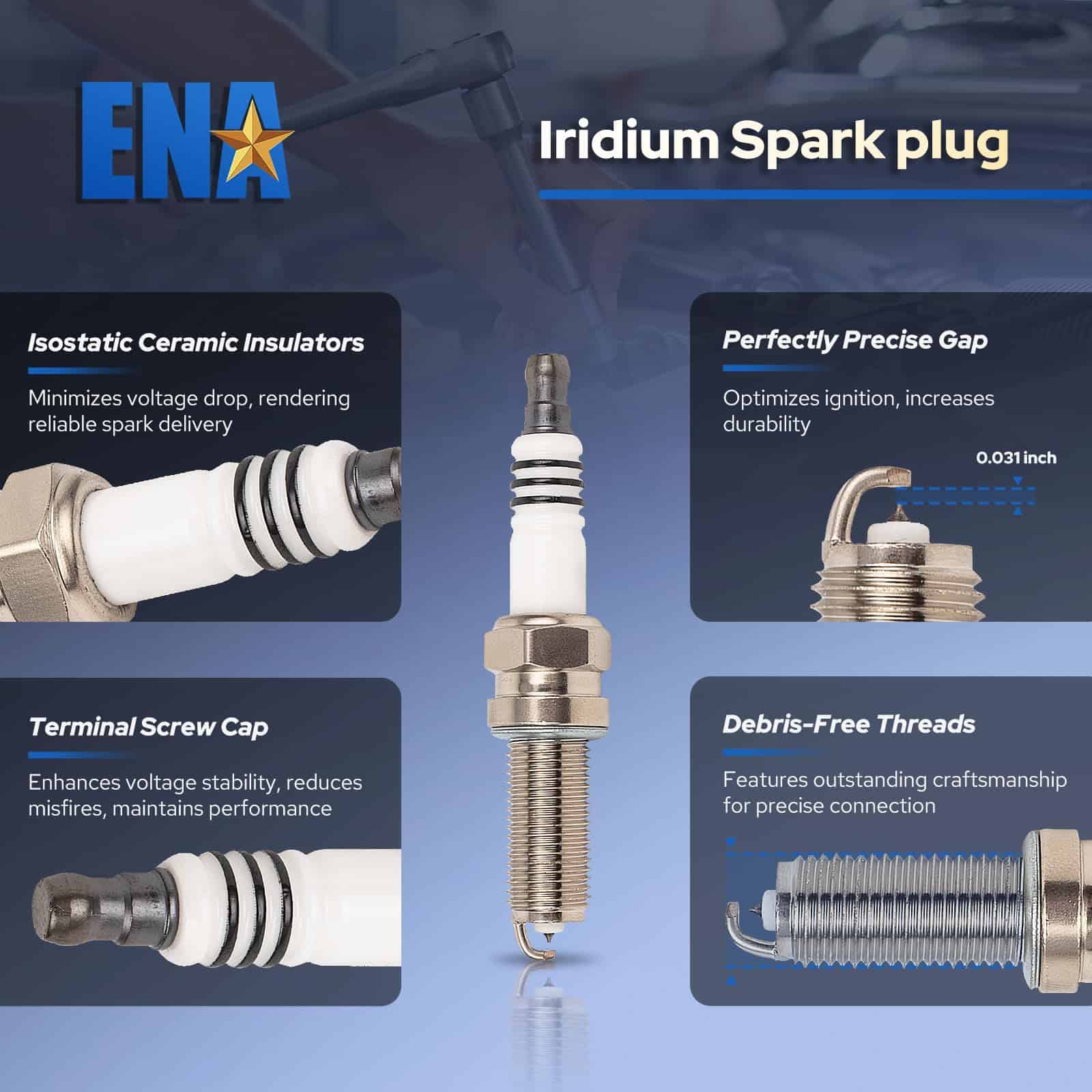 Conjunto de 6 UF624 Bobina de Encendido y 93175 Bujía de - Imagen 6