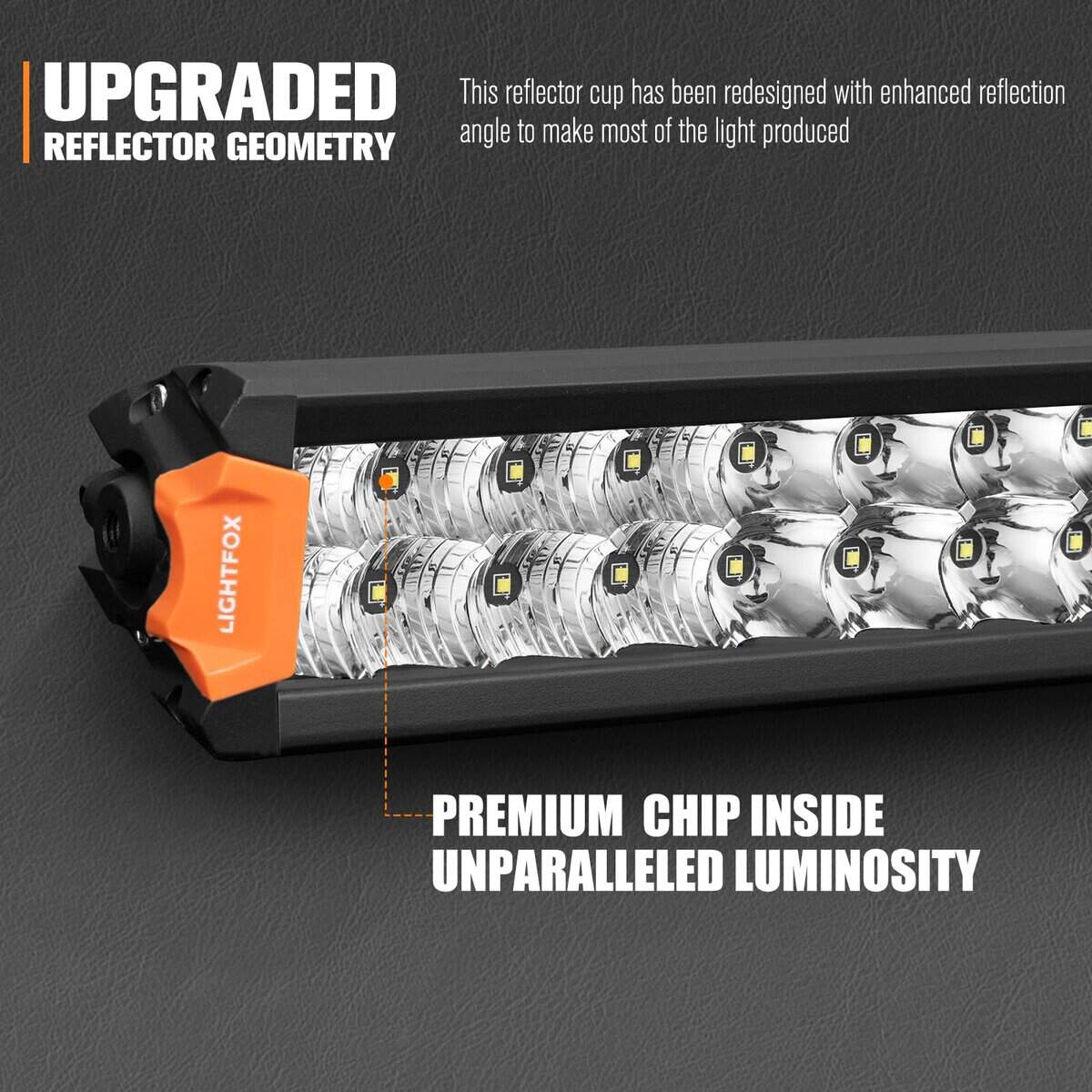 Barra de luz LED LIGHTFOX de 20 pulgadas de doble fila 120W - Imagen 4