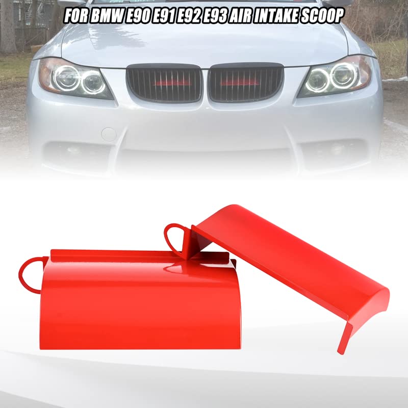 BILLFARO 2Pcs Red Dynamic Cold Air Intake Scoop, Kit de - Imagen 10