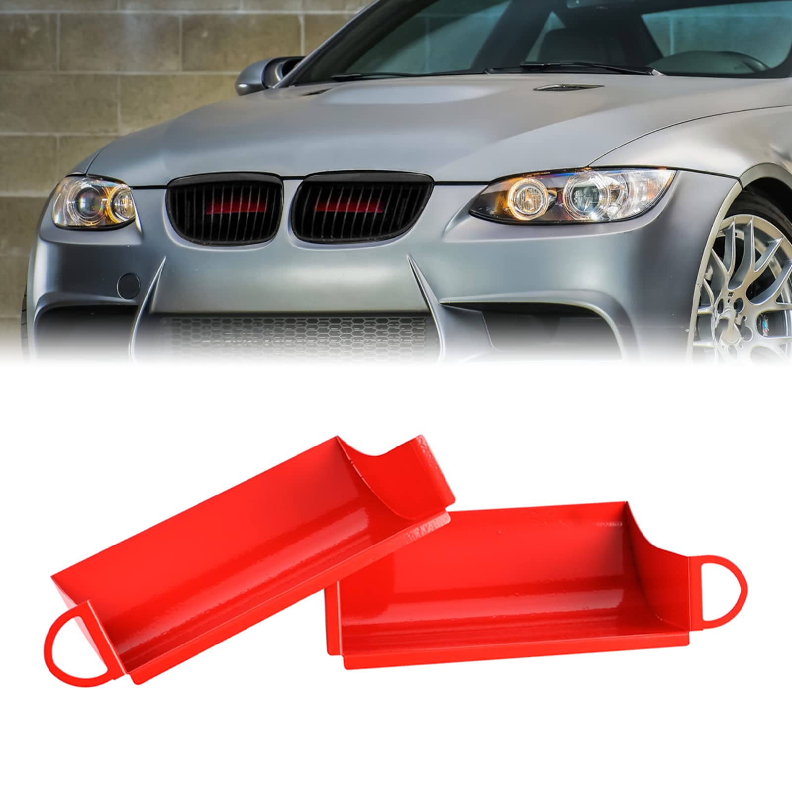 BILLFARO 2Pcs Red Dynamic Cold Air Intake Scoop, Kit de