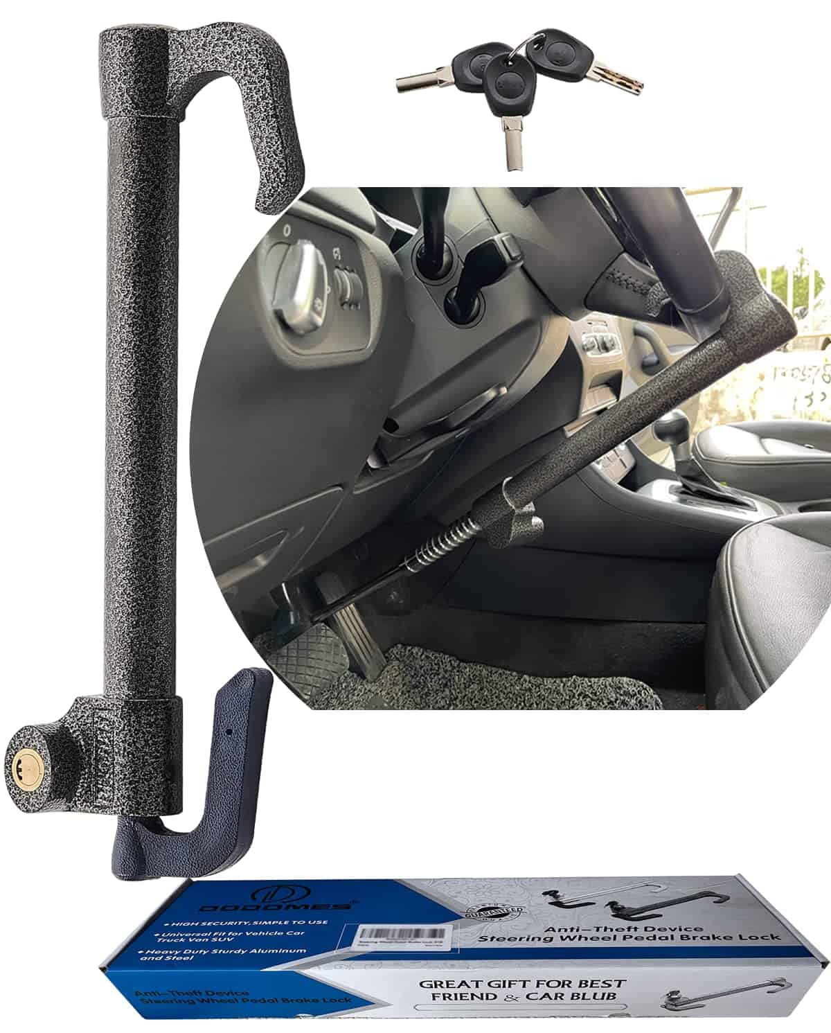 Bloqueo de Volante Dispositivo Antirrobo para Auto, Bloqueo - Imagen 9