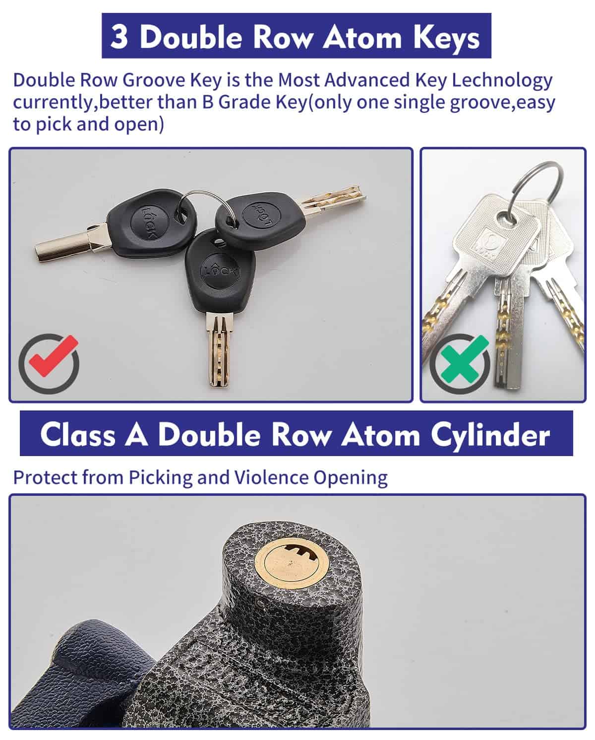 Bloqueo de Volante Dispositivo Antirrobo para Auto, Bloqueo - Imagen 5