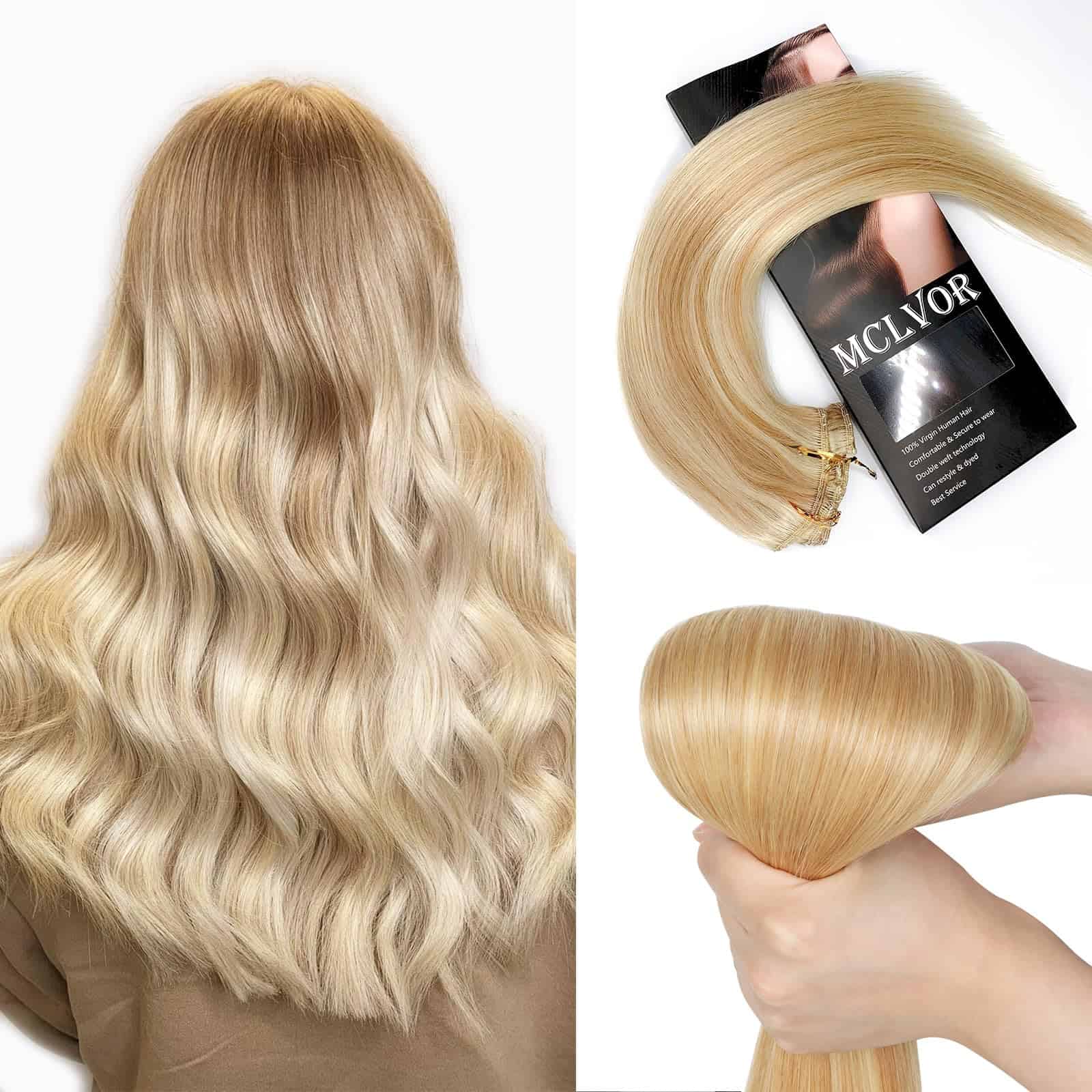 Extensiones de Cabello Clip en Pelo Real Doble Trama 50 cm